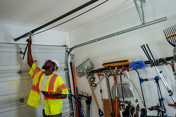 Professional Garage Door Panel Replacement technician working in Amarillo, TX